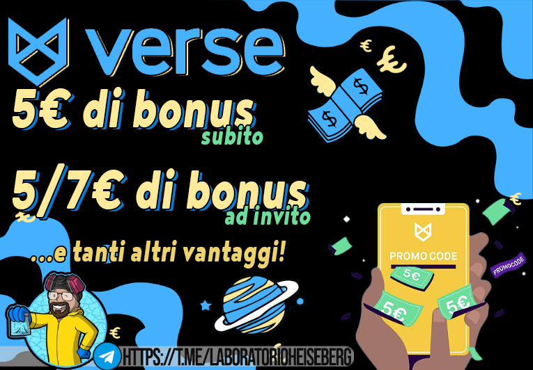 Guadagnare online grazie alla promozione Verse