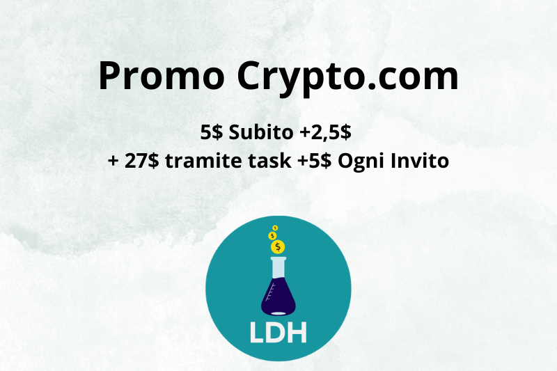 Scopri come guadagnare numerosi premi immediati grazie alla promozione offerta da Crypto.com! Presenta un ottimo piano invita un amico di 5$